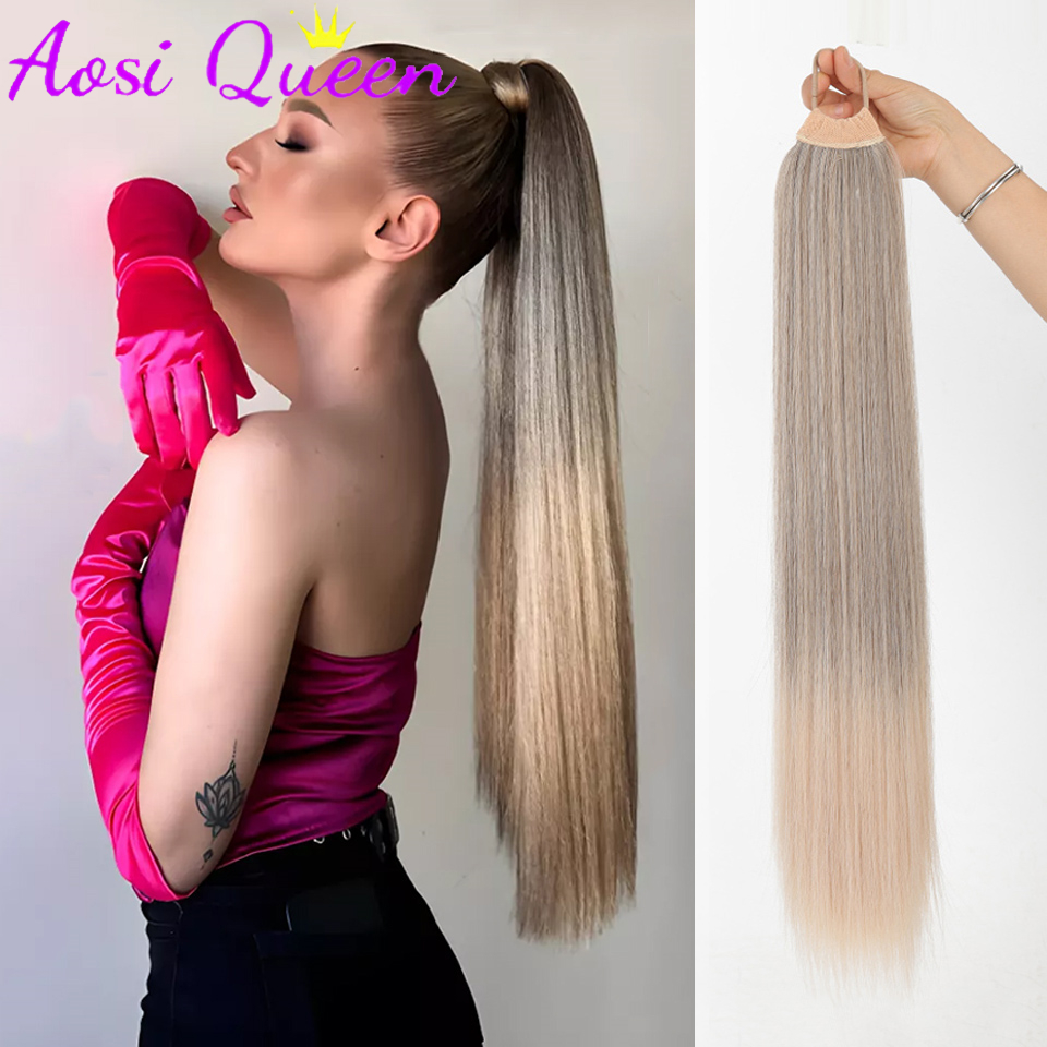 Hair Band Elastic - AOSI Wig Ponytail Female 2024 New