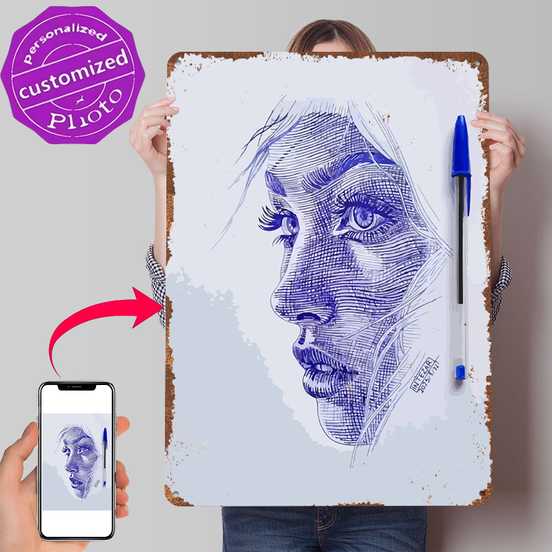 Women Accessories Poster - Ballpoint Pen Portrait of a Woman