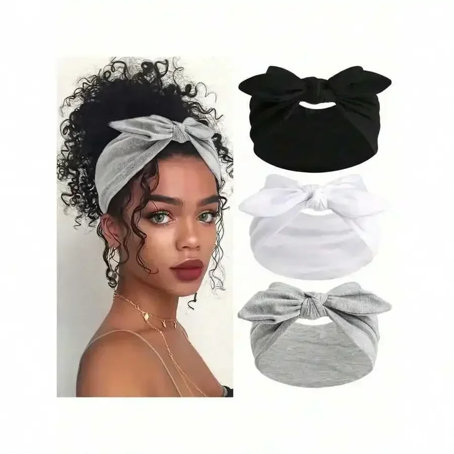 Hair Band Elastic - Women Bow Bunny Ear Headbands, Boho