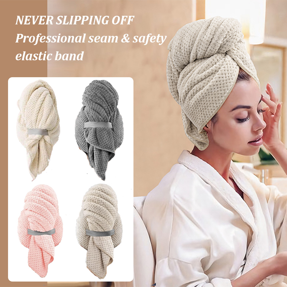 Hair Band Elastic - Microfiber Hair Towel Extra Large Wrap