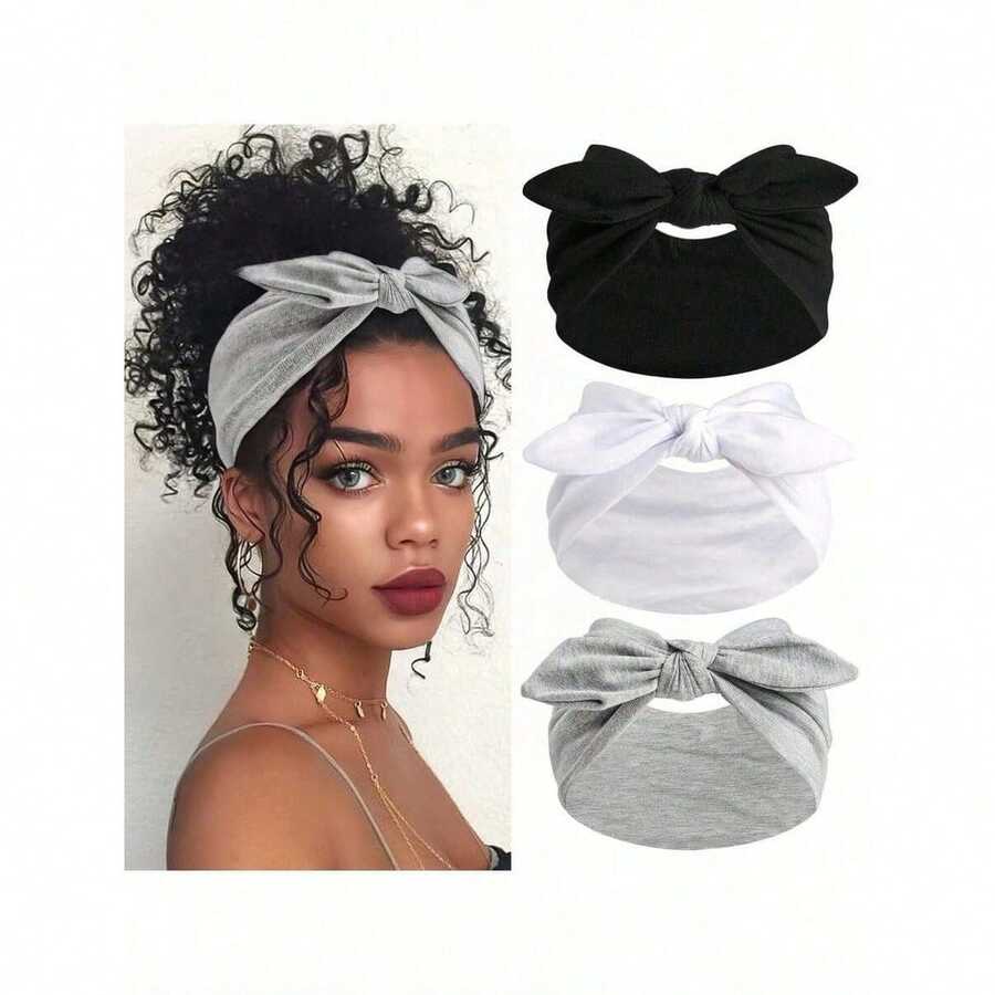 Hair Band Elastic - Women Bow Bunny Ear Headbands, Boho