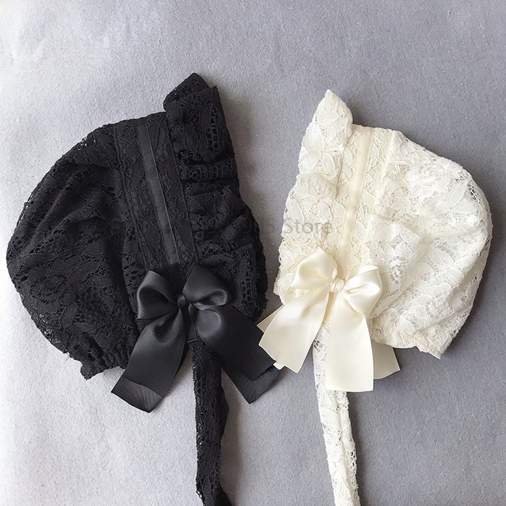 Women'S Victorian Era Accessories - Retro Adjustable Lace Bonnet Hat Women