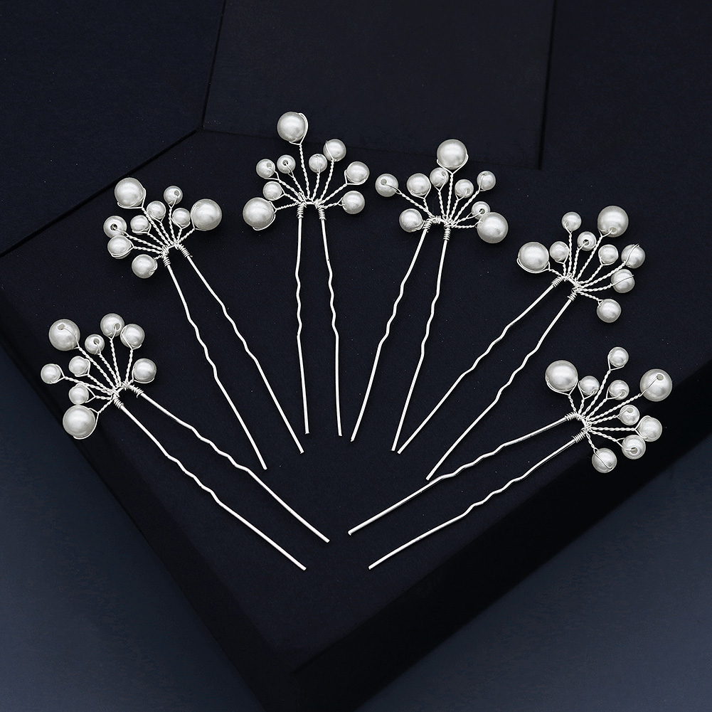 Women Accessories For Hand - Vintage Pearl Flower Hairpin Set Elegant