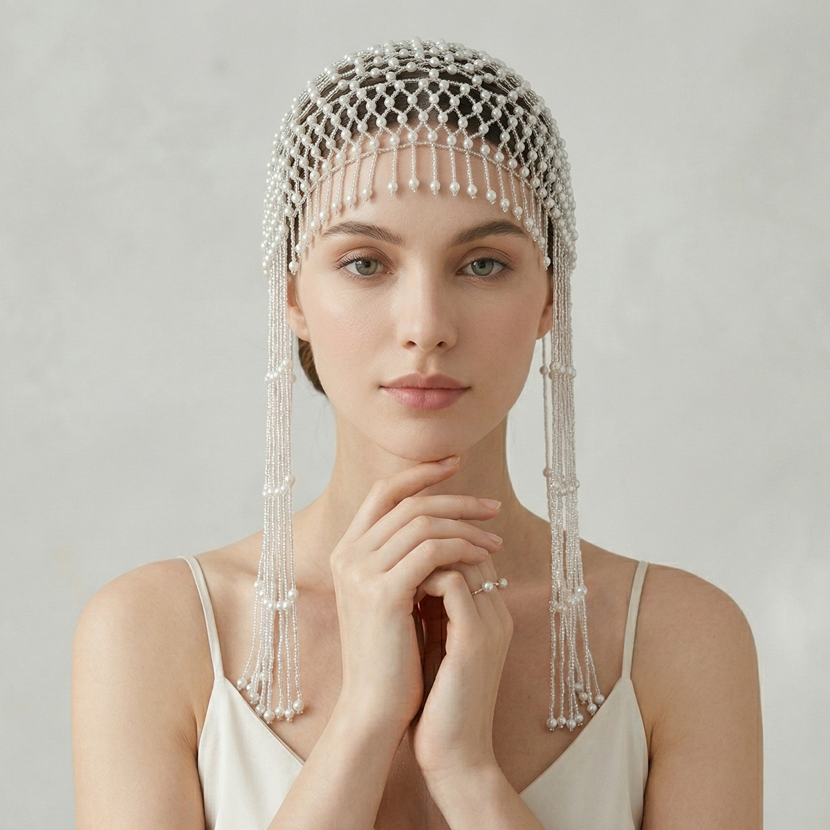Luxury Pearls Beaded Headwrap  – Women Accessories For Wedding recenzja i cena