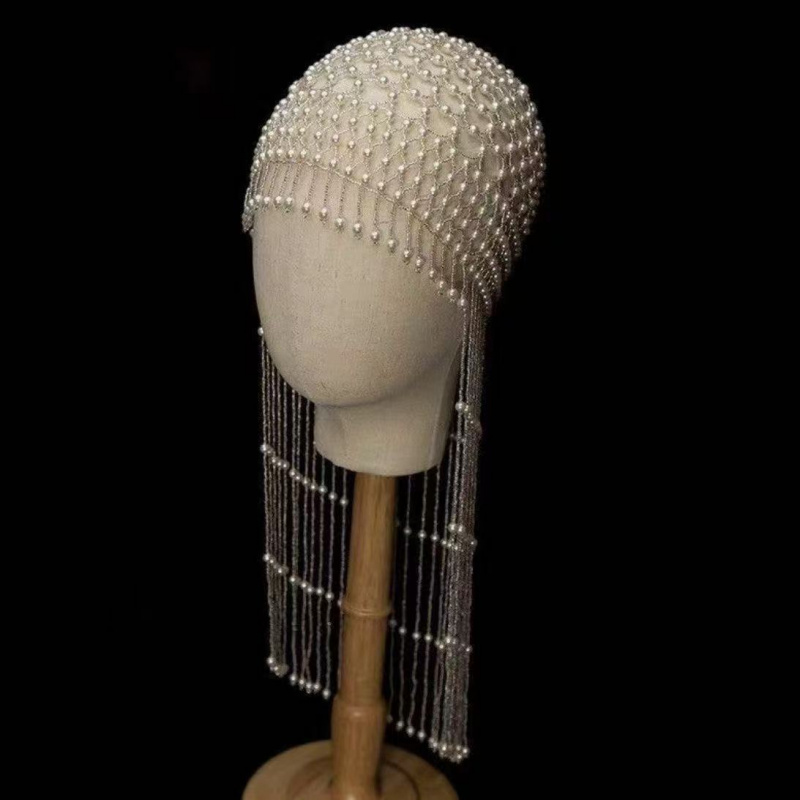 Vintage Handmade Beaded Pearl  – Women'S Hair Accessories Wedding recenzja i cena