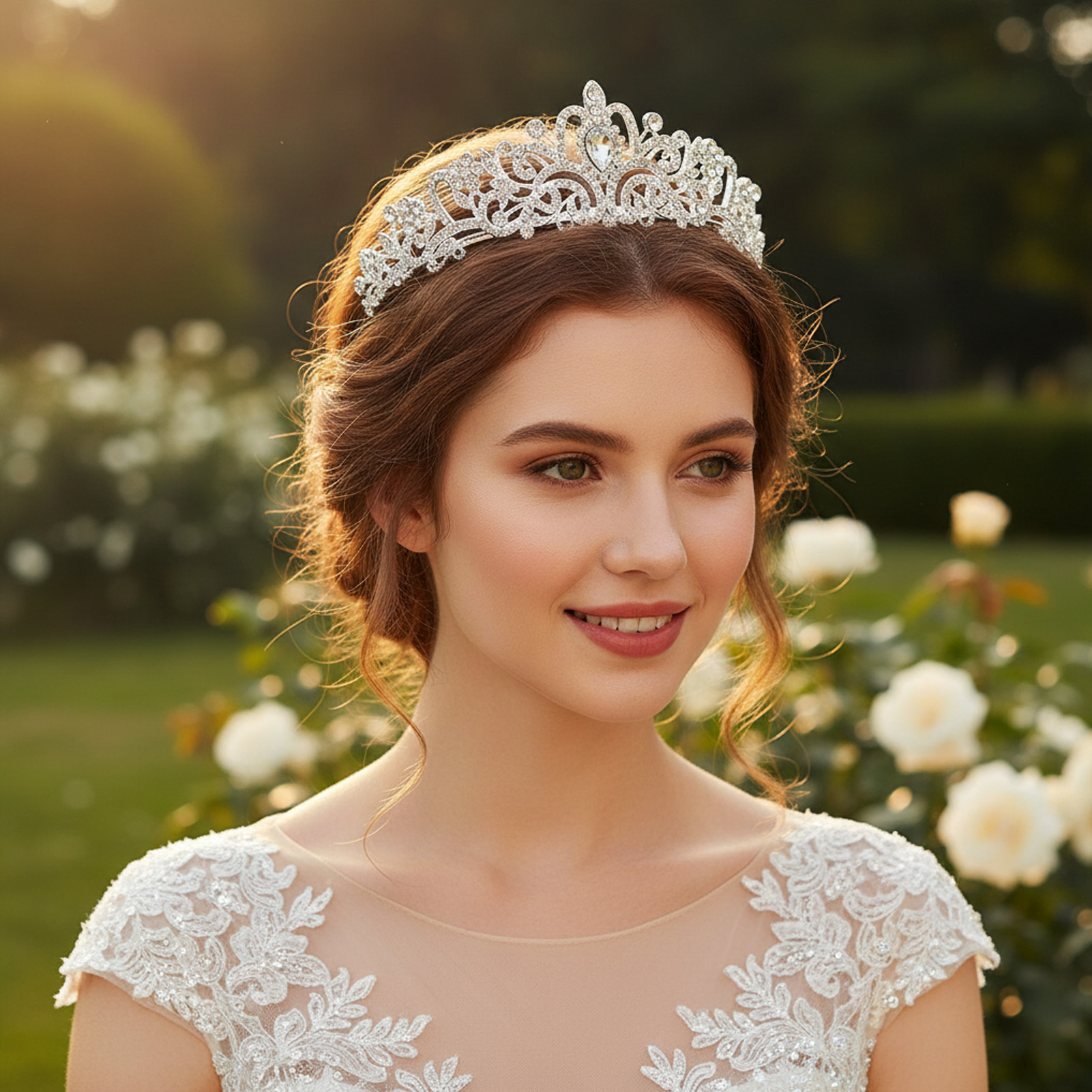 Elegant Bridal Crown Sparkly R – Women Accessories For Wedding recenzja i cena