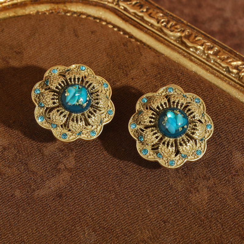 Vintage Green Glass Blue Flowe – Women'S Accessories Trends 2026 recenzja i cena