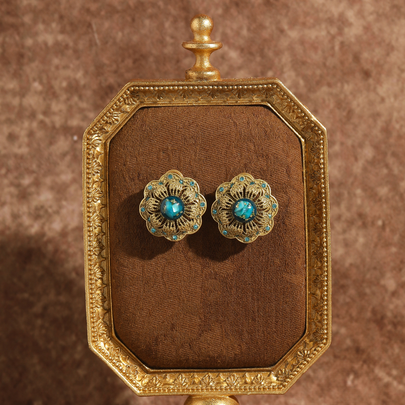 Vintage Green Glass Blue Flowe – Women'S Accessories Trends 2026 recenzja i cena