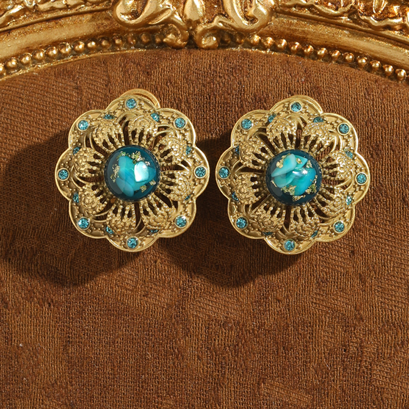 Vintage Green Glass Blue Flowe – Women'S Accessories Trends 2026 recenzja i cena
