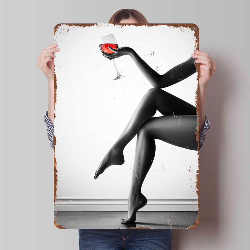 Elegant Woman With Wine Glass  – Women Accessories Poster recenzja i cena