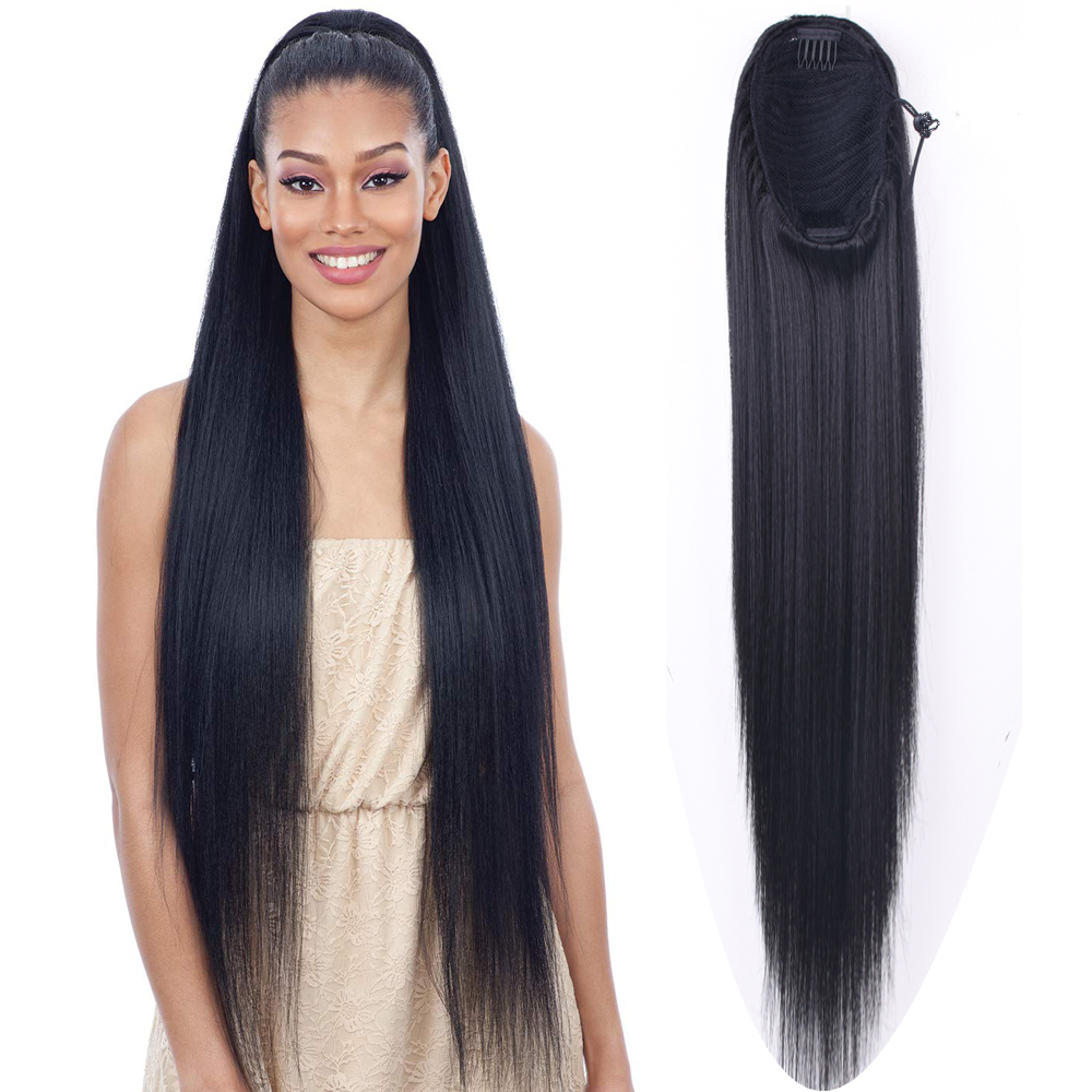 30inch Long Afro Puff Yaki Str – Hair Band Elastic recenzja i cena