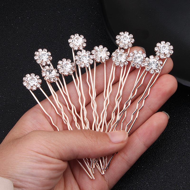 12PK/Set Fashion Rhinestone Fl – Women'S Hair Accessories Wedding recenzja i cena