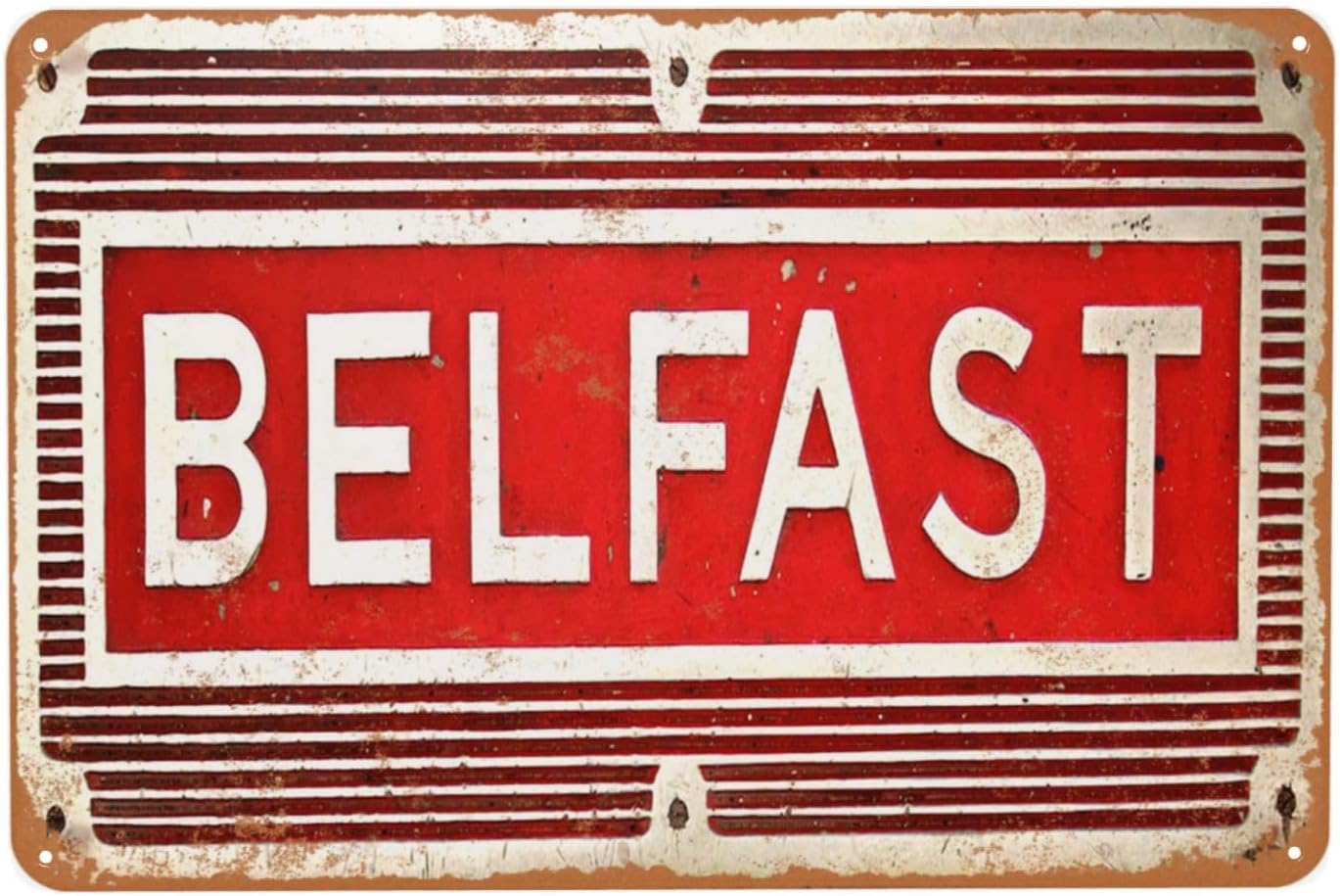 Vintage Metal Sign, Belfast Ti – Women Accessories Poster recenzja i cena