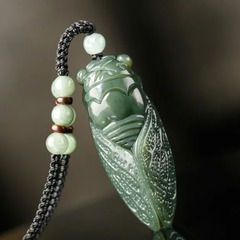 Natural Hetian Jade Cicada Pen – Women Accessories For Hand recenzja i cena