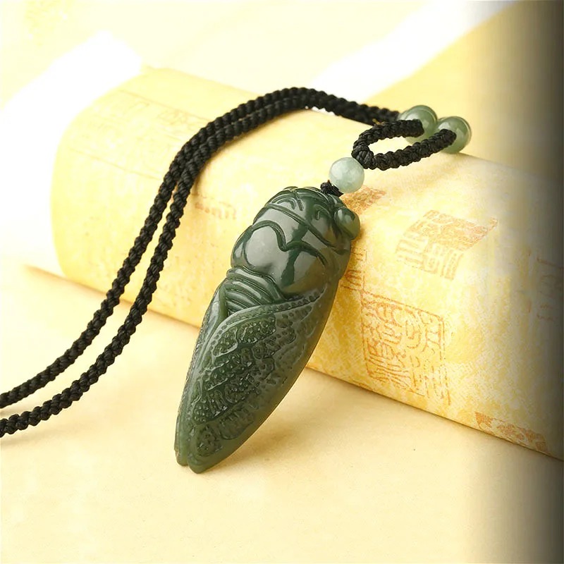 Natural Hetian Jade Cicada Pen – Women Accessories For Hand recenzja i cena