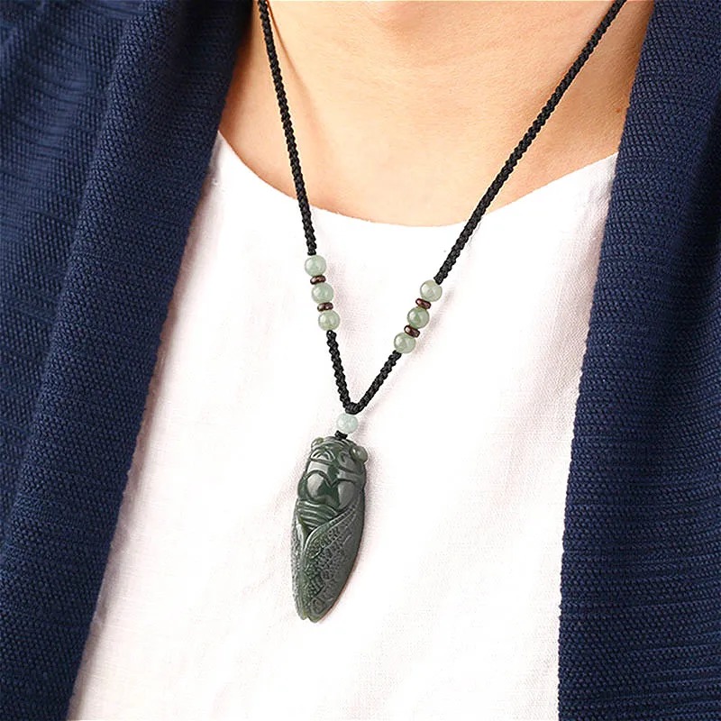 Natural Hetian Jade Cicada Pen – Women Accessories For Hand recenzja i cena