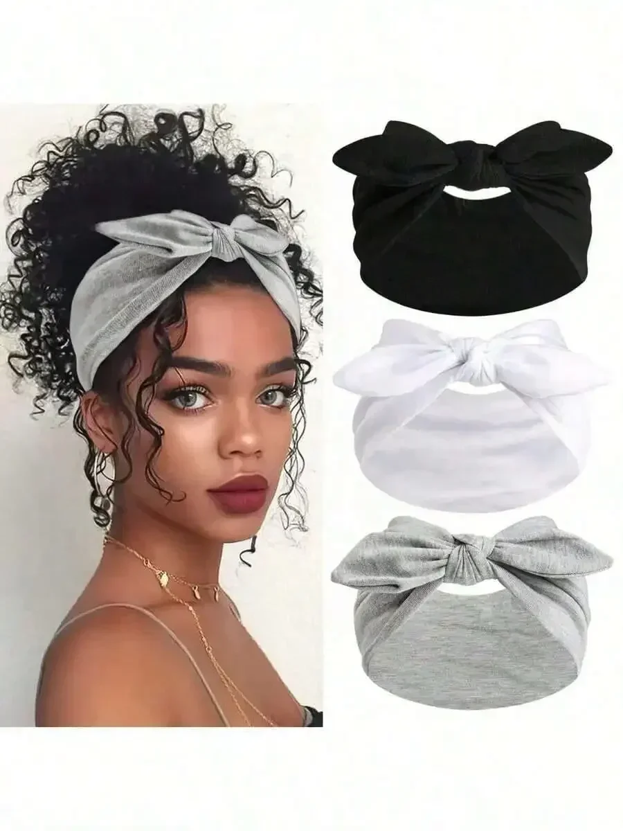 Women Bow Bunny Ear Headbands, – Hair Band Elastic recenzja i cena