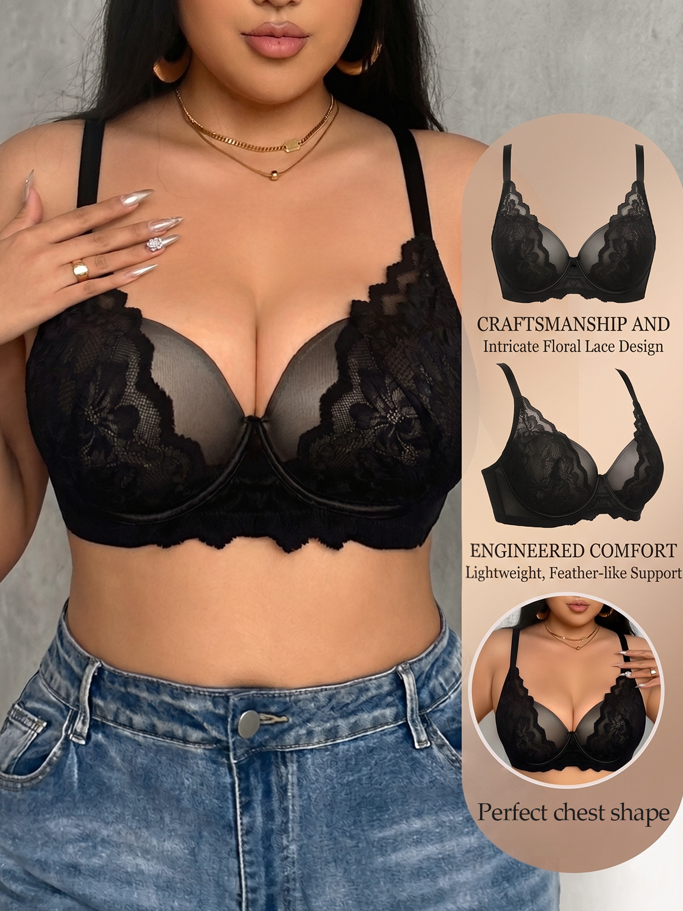 Wide Strap Plus Size Women Bra – Woman Accessory recenzja i cena