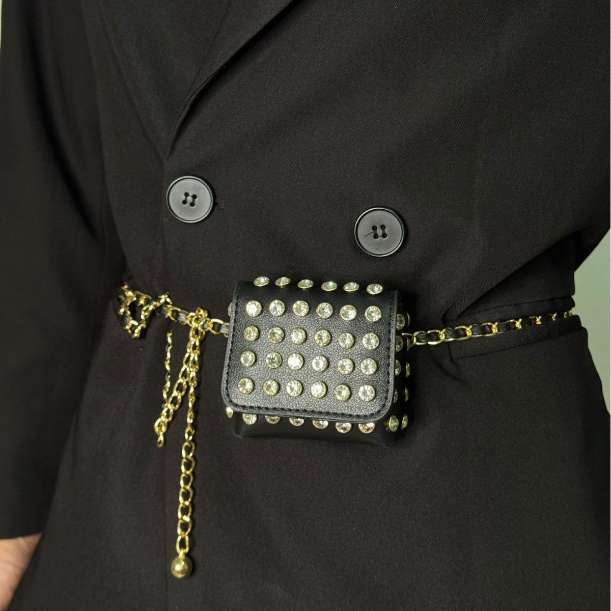 Fashion Rivet Mini Waistpack S – Women'S Jeans Accessories Chain recenzja i cena