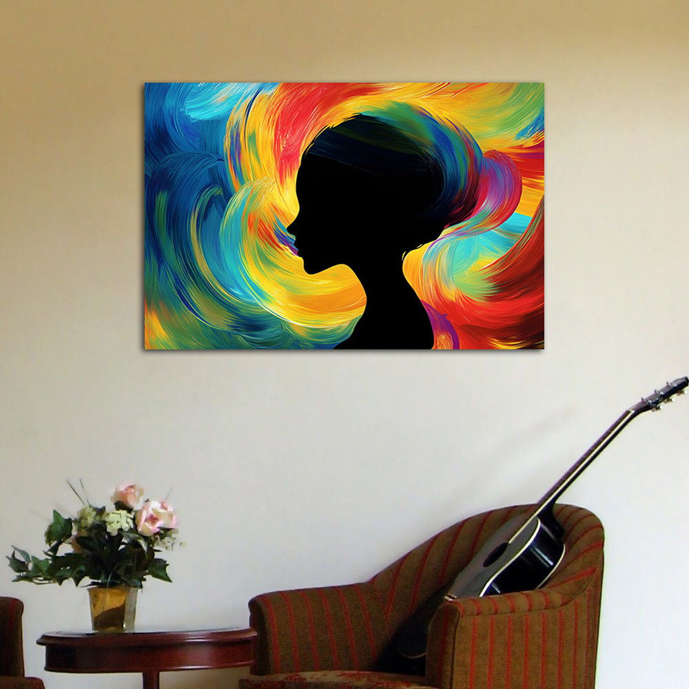Colorful Artwork Abstract Woma – Women Accessories Poster recenzja i cena
