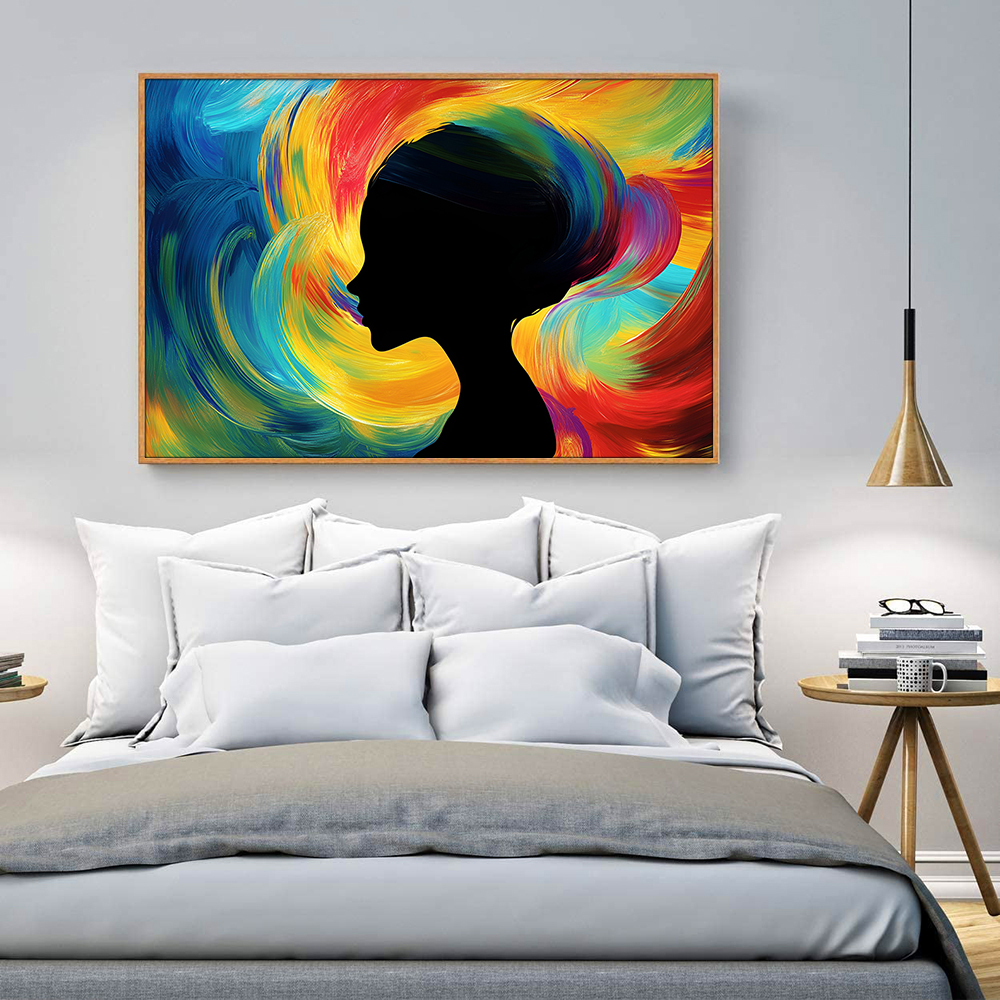 Colorful Artwork Abstract Woma – Women Accessories Poster recenzja i cena