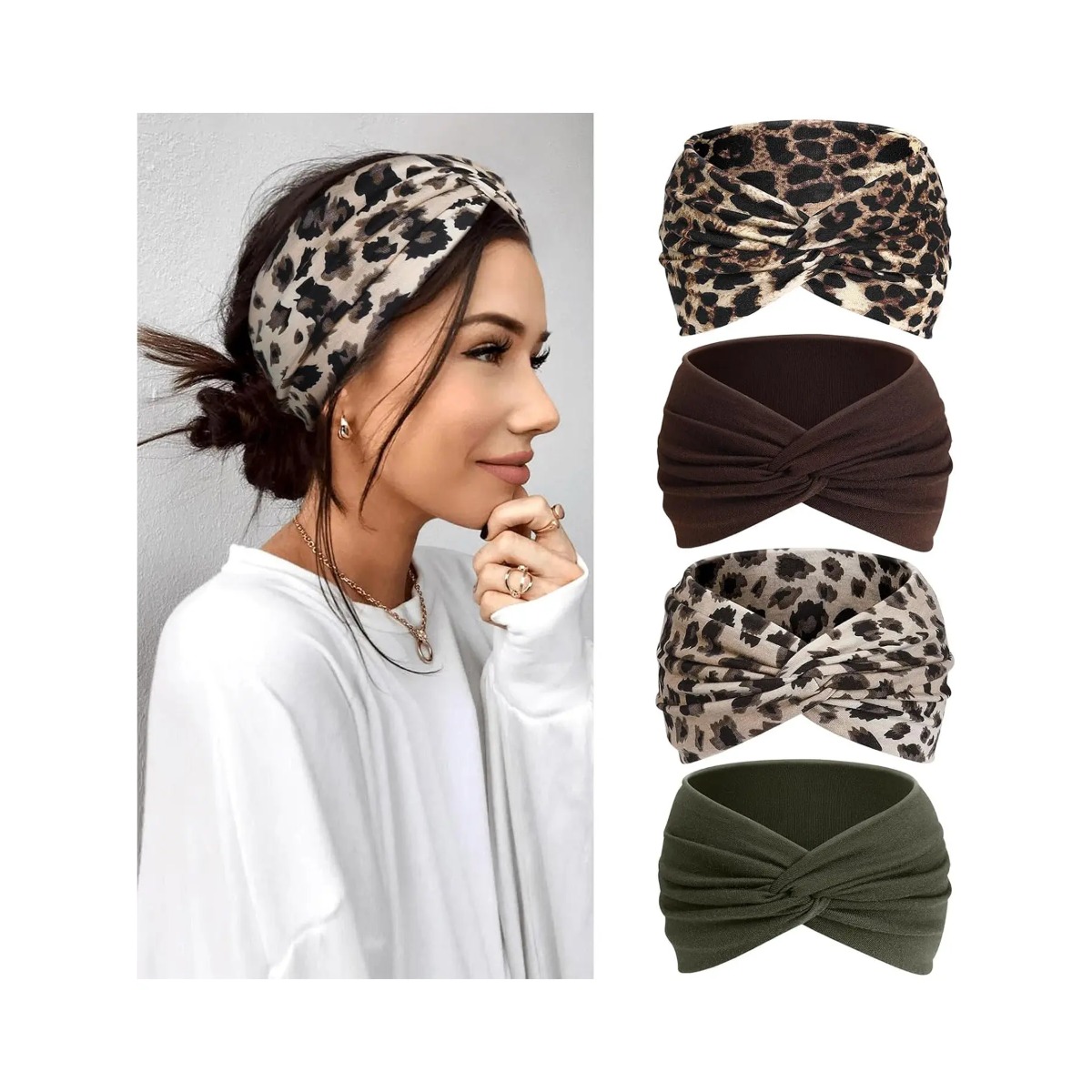 4-Piece Women's Hairband Set,  – Hair Band Elastic recenzja i cena
