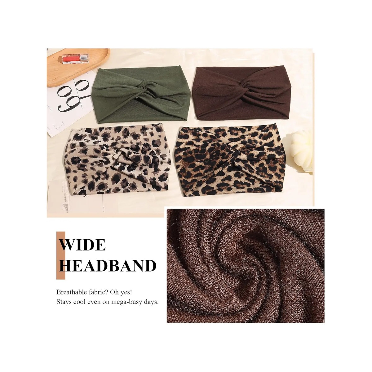 4-Piece Women's Hairband Set,  – Hair Band Elastic recenzja i cena