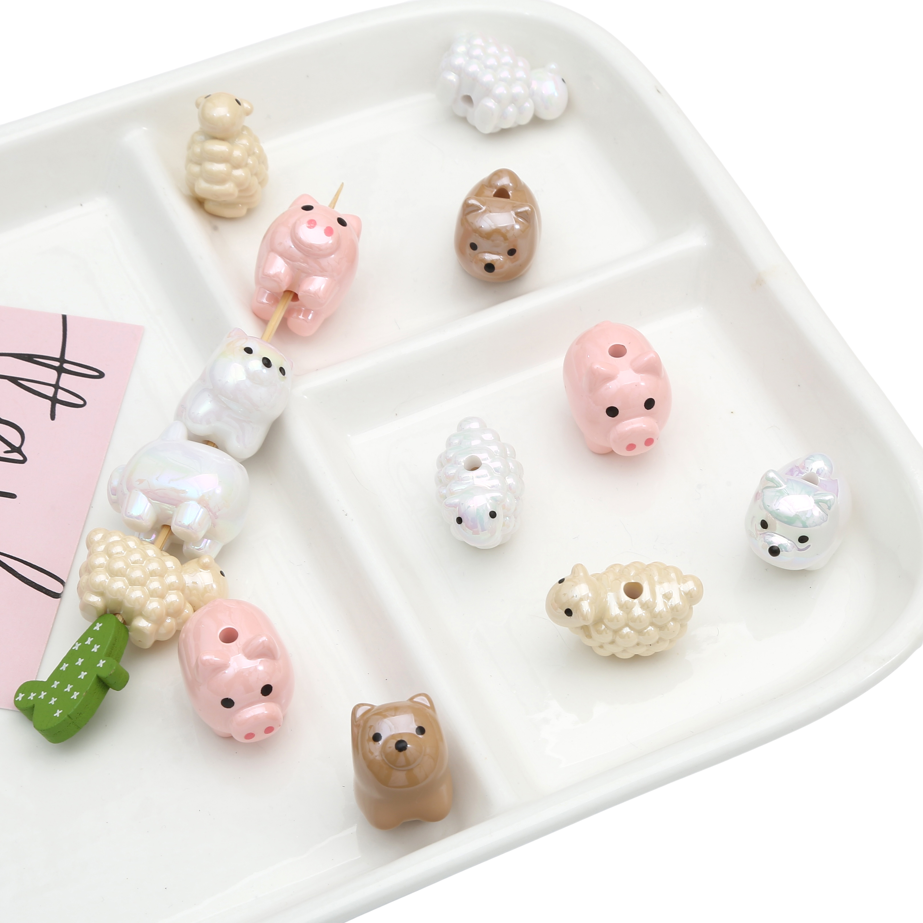 Acrylic Animal Beads Sheep Pig – Women Accessories For Hand recenzja i cena