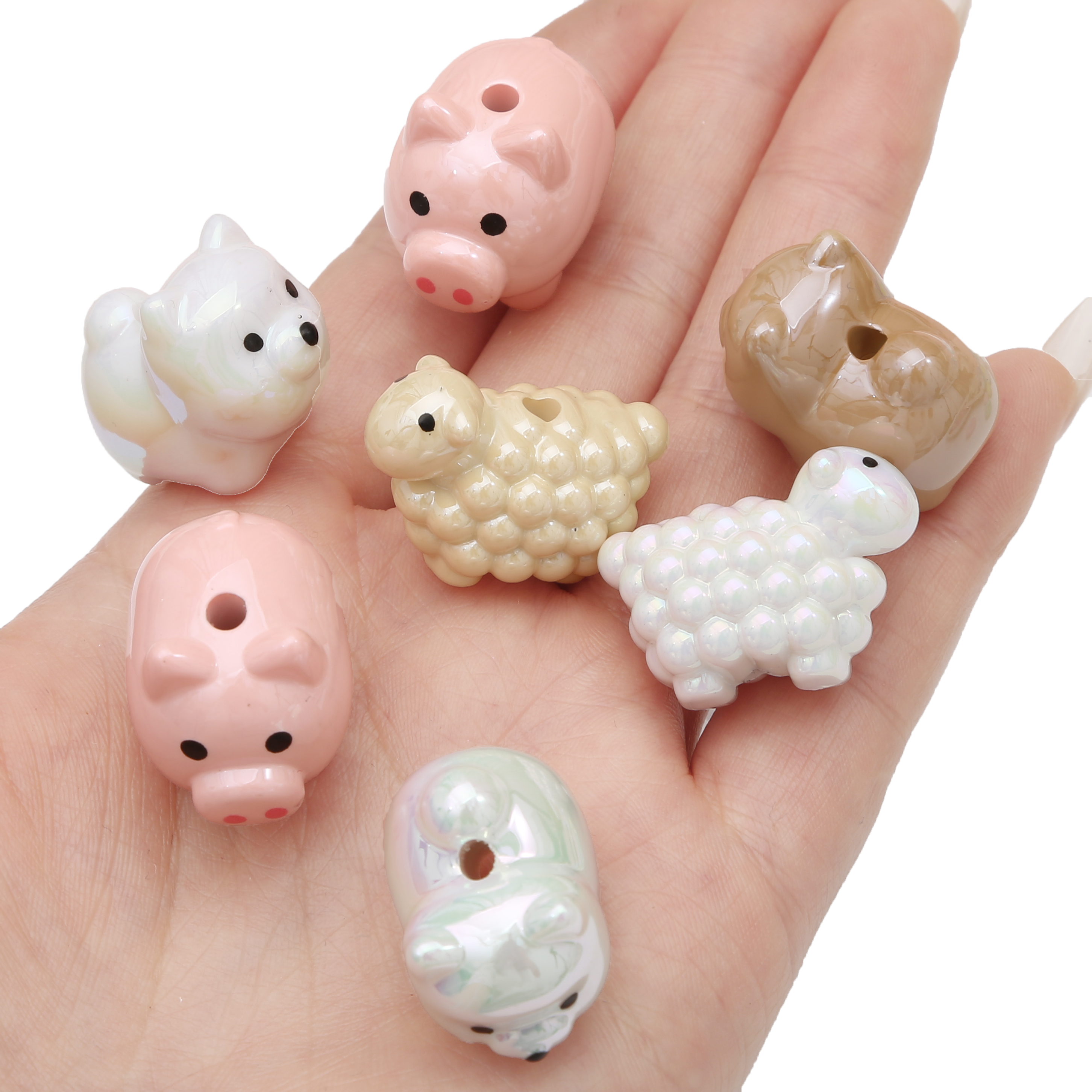 Acrylic Animal Beads Sheep Pig – Women Accessories For Hand recenzja i cena