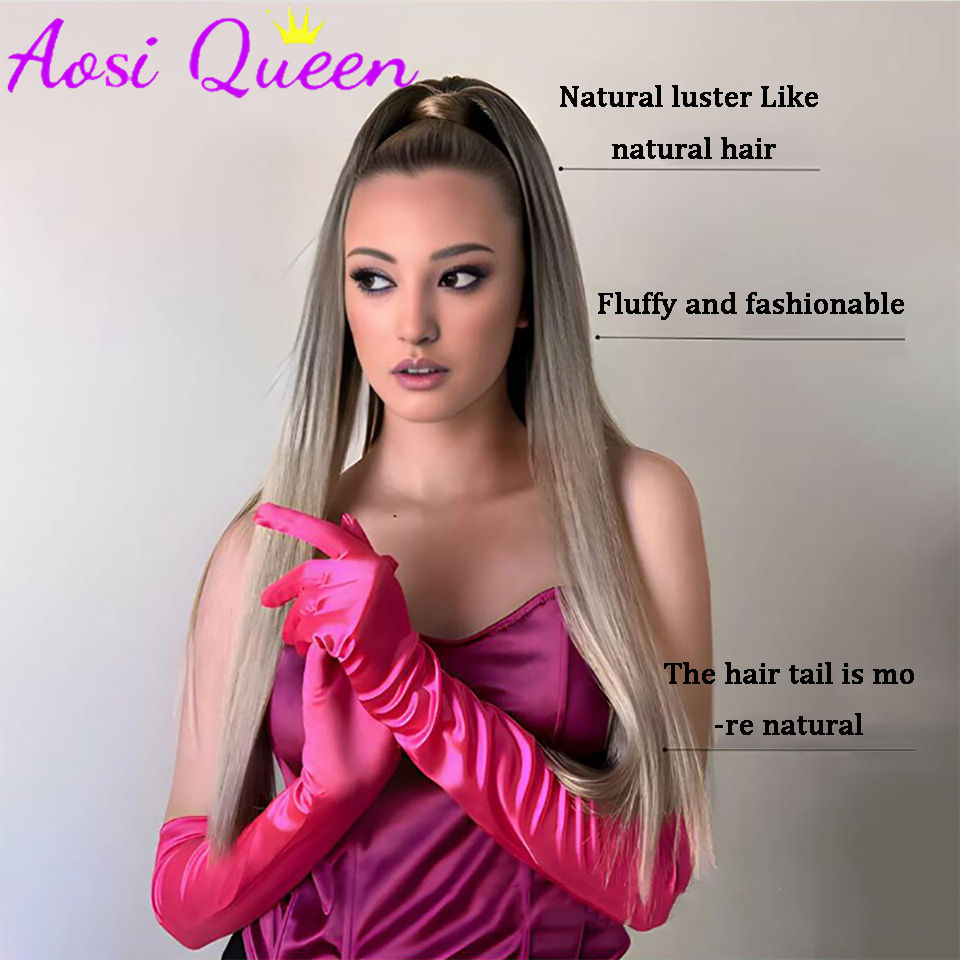 AOSI  Wig Ponytail Female 2024 – Hair Band Elastic recenzja i cena