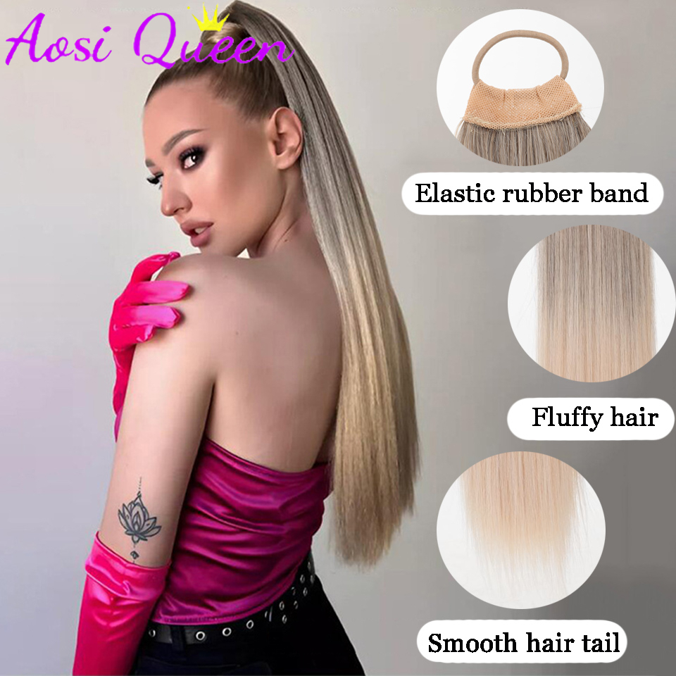 AOSI  Wig Ponytail Female 2024 – Hair Band Elastic recenzja i cena