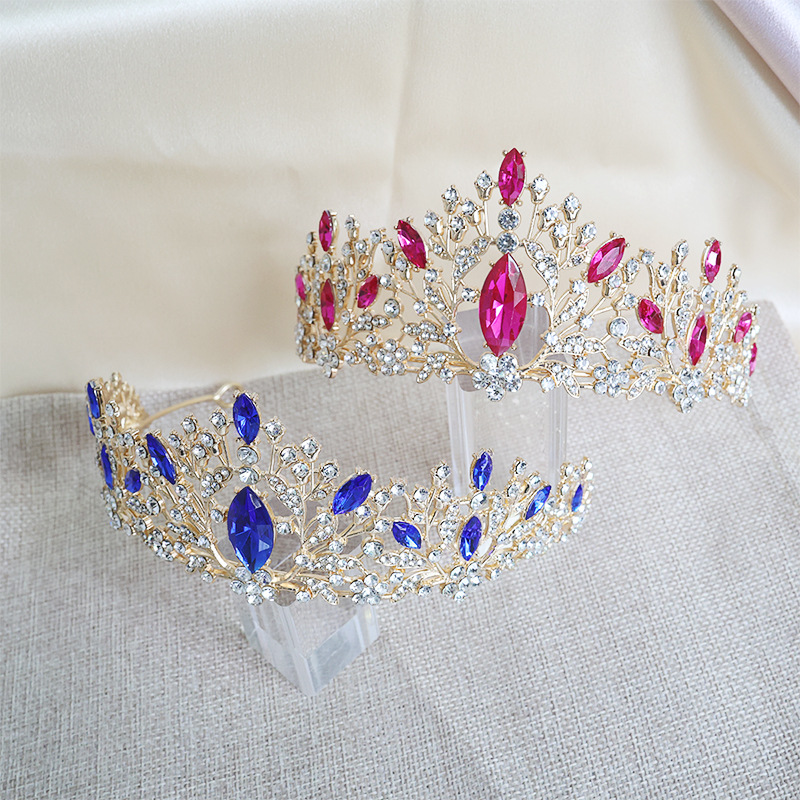 Tiara Colorful Rhinestone Quee – Women Accessories For Wedding recenzja i cena