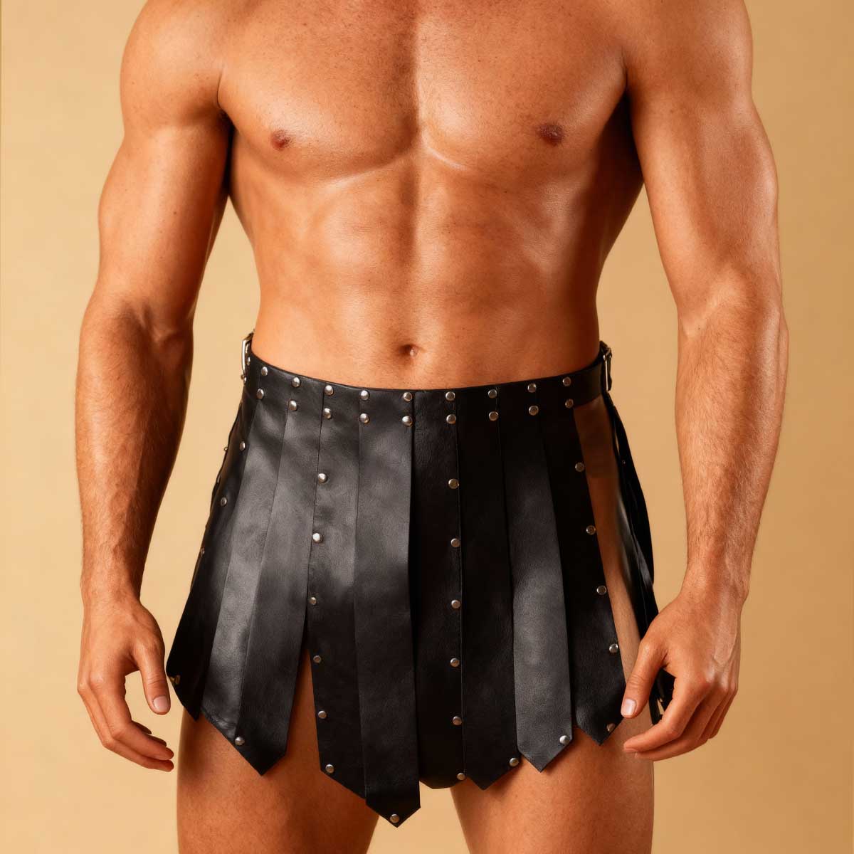 Black Faux Leather Kilt - Men' – Women'S Kilt Accessories recenzja i cena