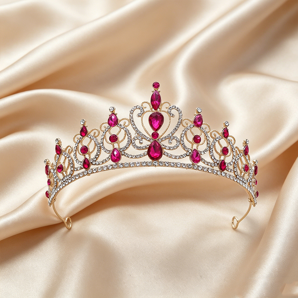 Luxury Vintage Gold Tiara Crow – Women Accessories For Wedding recenzja i cena