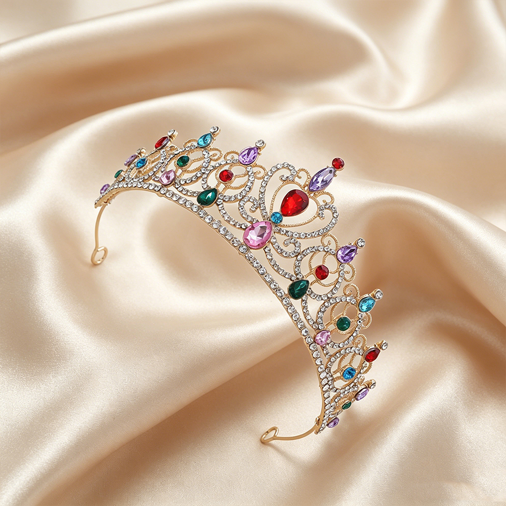 Luxury Vintage Gold Tiara Crow – Women Accessories For Wedding recenzja i cena