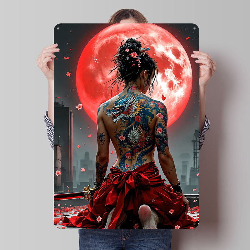Dragon Tattoo Woman Metal Post – Women Accessories Poster recenzja i cena