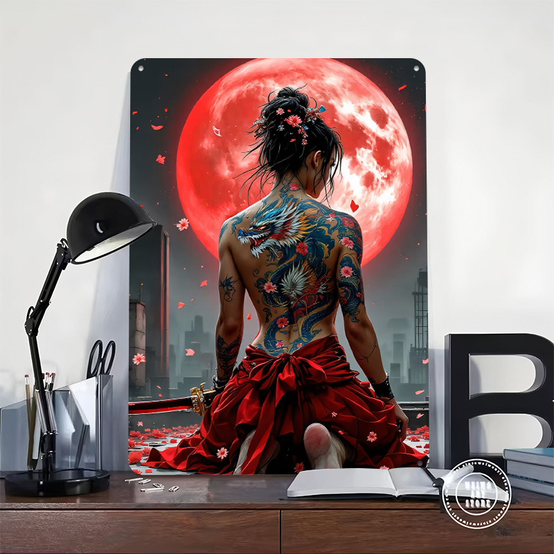 Dragon Tattoo Woman Metal Post – Women Accessories Poster recenzja i cena