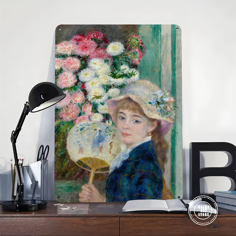 Young Woman With Fan and Flowe – Women Accessories Poster recenzja i cena