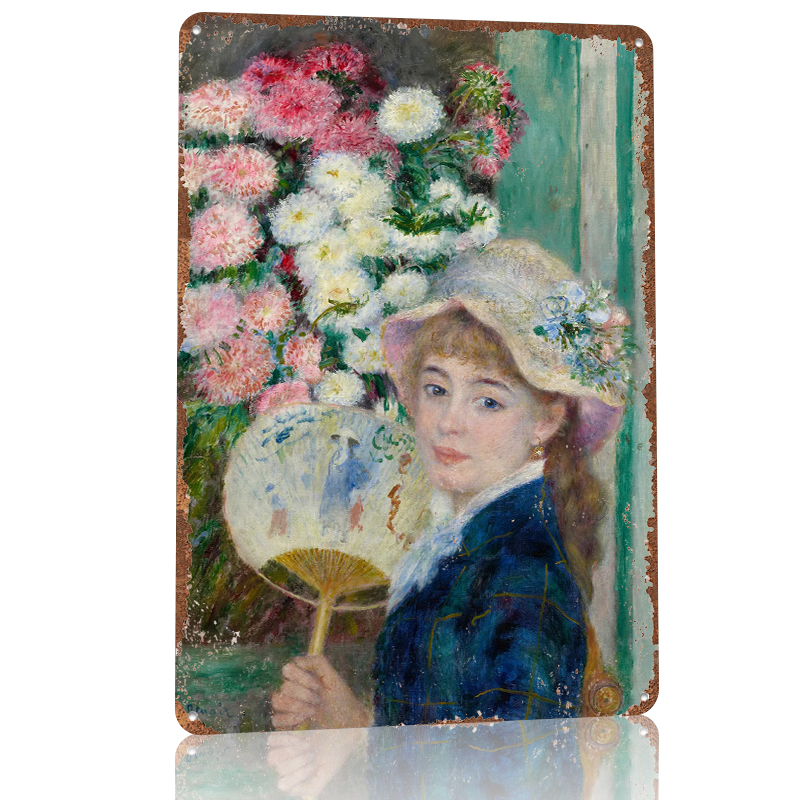 Young Woman With Fan and Flowe – Women Accessories Poster recenzja i cena