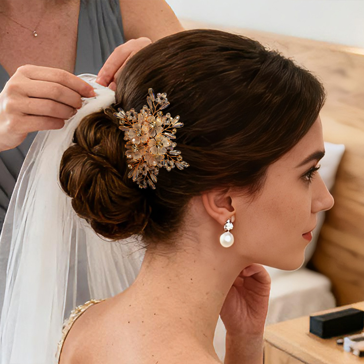 Hair Comb Crystal Flower Beade – Women Accessories For Wedding recenzja i cena
