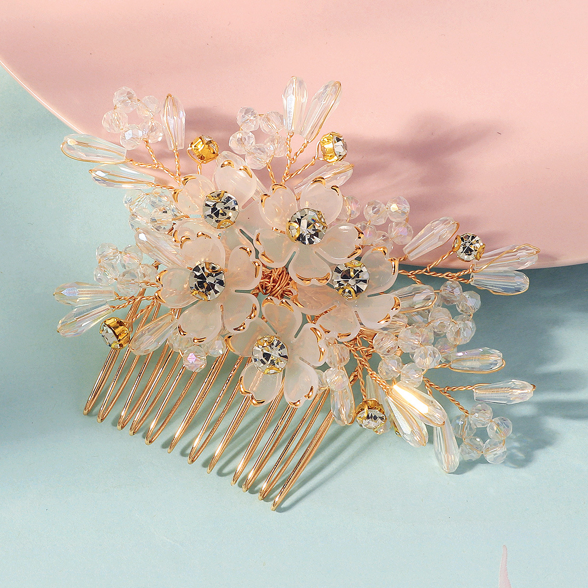 Hair Comb Crystal Flower Beade – Women Accessories For Wedding recenzja i cena