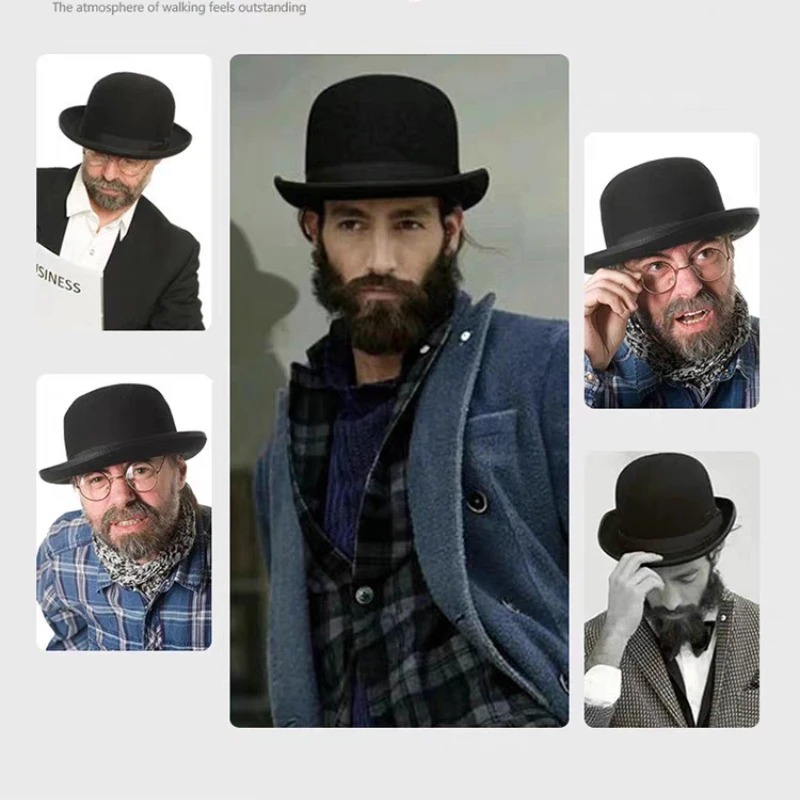 100% Wool Bowler Hat for Men B – Women'S Victorian Era Accessories recenzja i cena