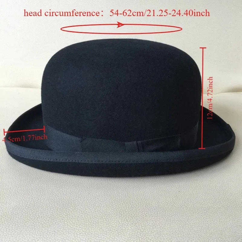 100% Wool Bowler Hat for Men B – Women'S Victorian Era Accessories recenzja i cena