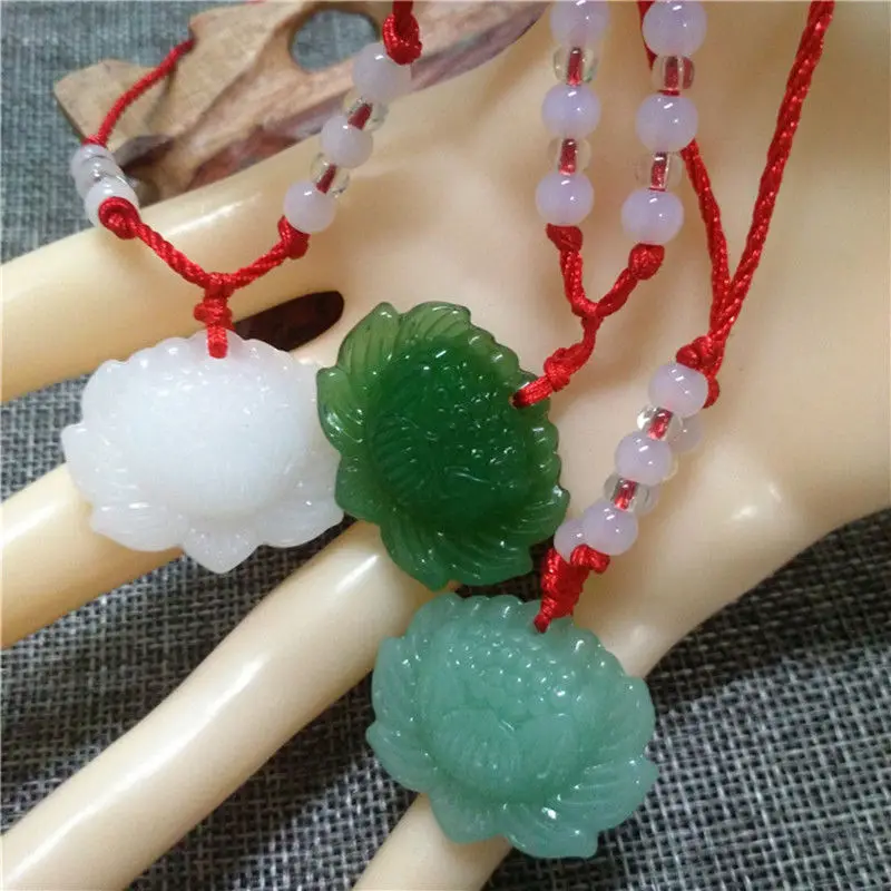 Natural Green Jade Lotus Penda – Women Accessories For Hand recenzja i cena