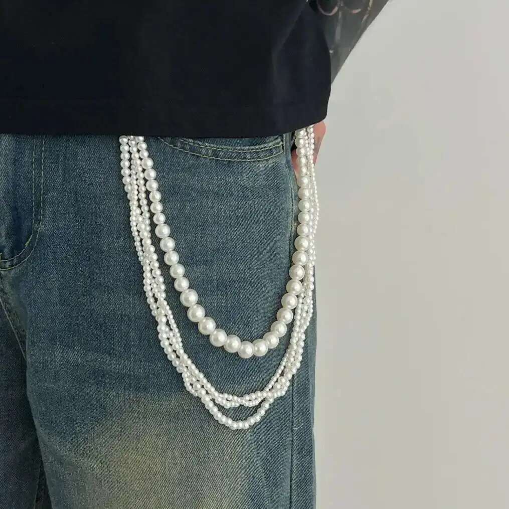 Lacteo Goth Multi Layer Imitat – Women'S Jeans Accessories Chain recenzja i cena