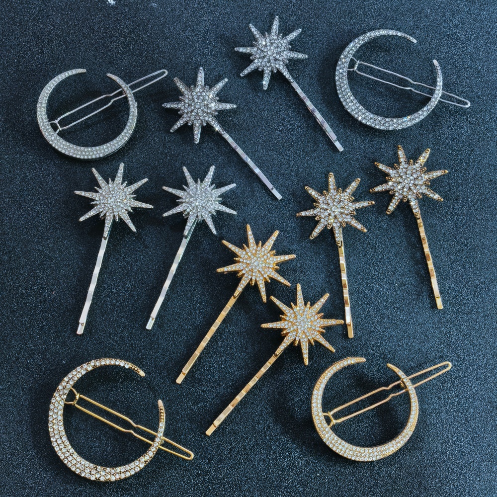 3/4 pcs set Crystal Star Hairp – Women'S Hair Accessories Wedding recenzja i cena