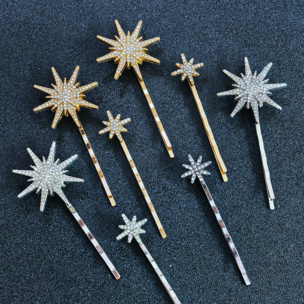 3/4 pcs set Crystal Star Hairp – Women'S Hair Accessories Wedding recenzja i cena