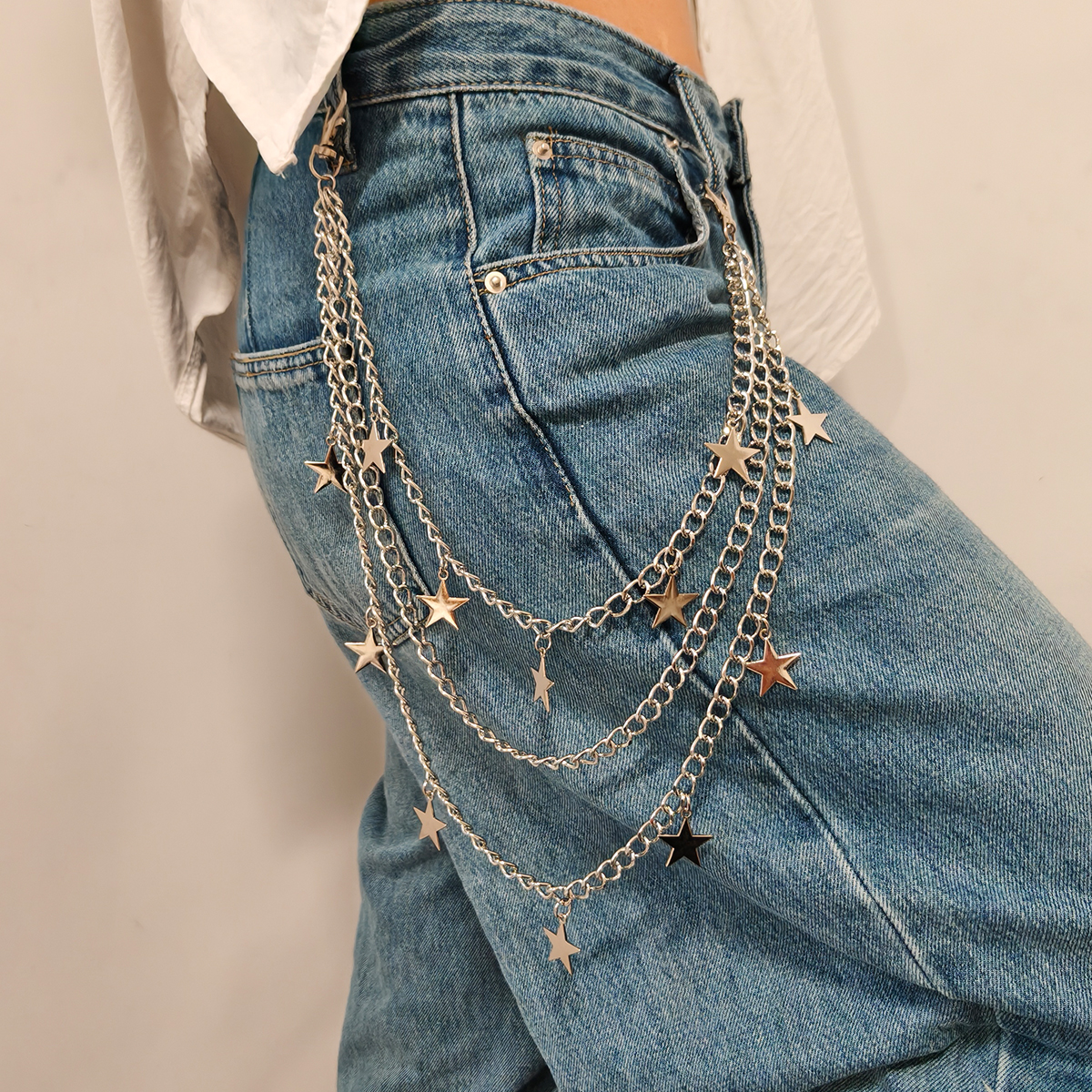 A Harajuku Style Street Hip-Ho – Women'S Jeans Accessories Chain recenzja i cena