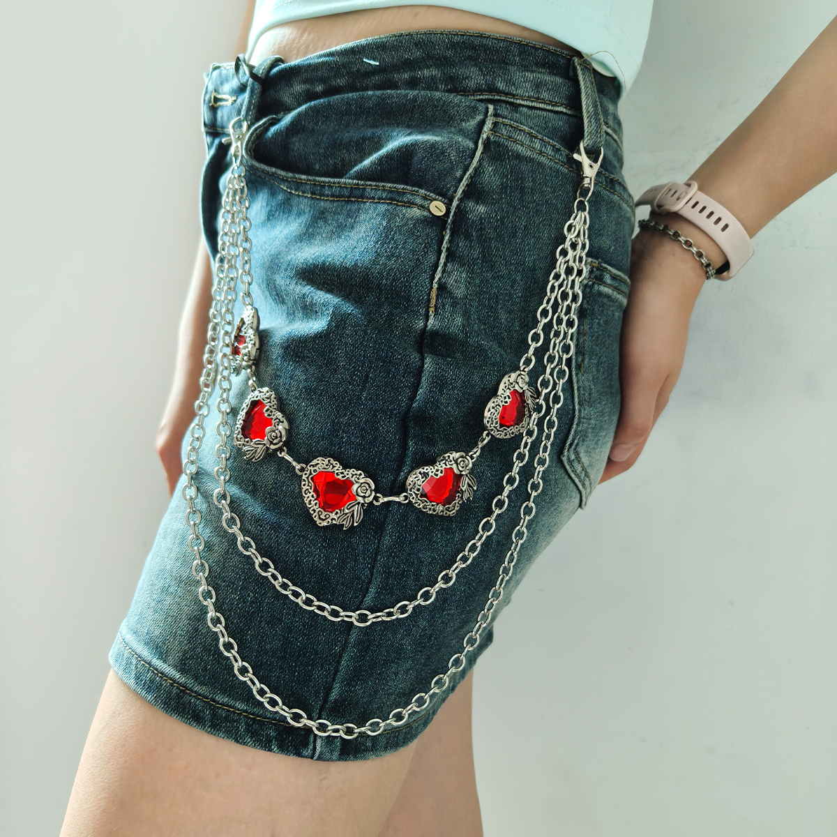 A Harajuku Style Street Hip-Ho – Women'S Jeans Accessories Chain recenzja i cena
