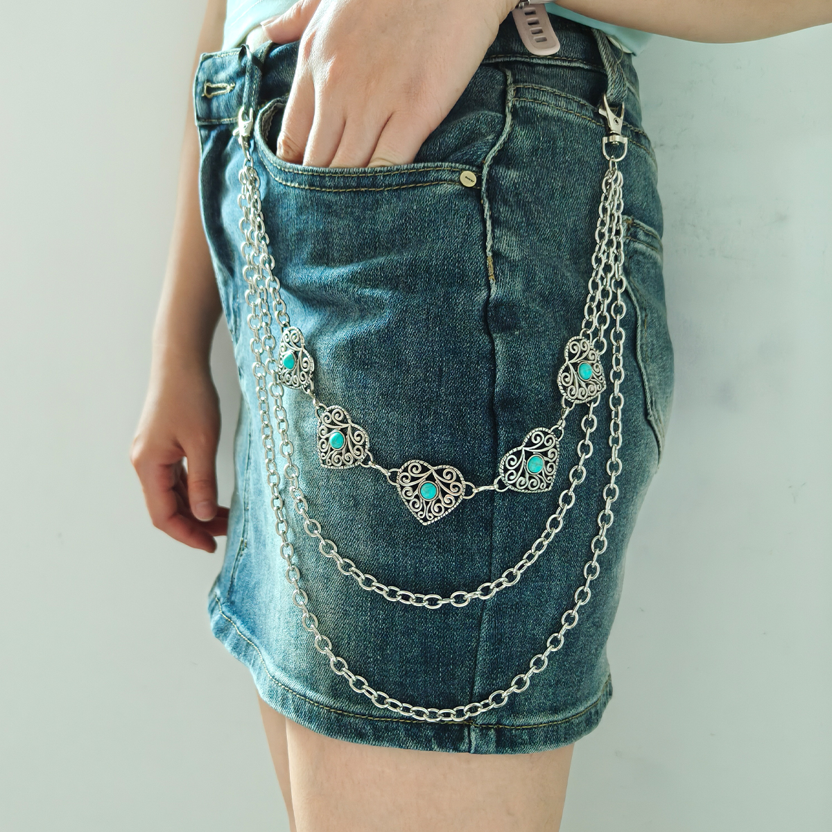 A Harajuku Style Street Hip-Ho – Women'S Jeans Accessories Chain recenzja i cena
